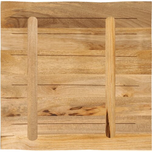 Stolna ploča sa živi rub 60x60x2,5 cm masivno grubo drvo manga Slike