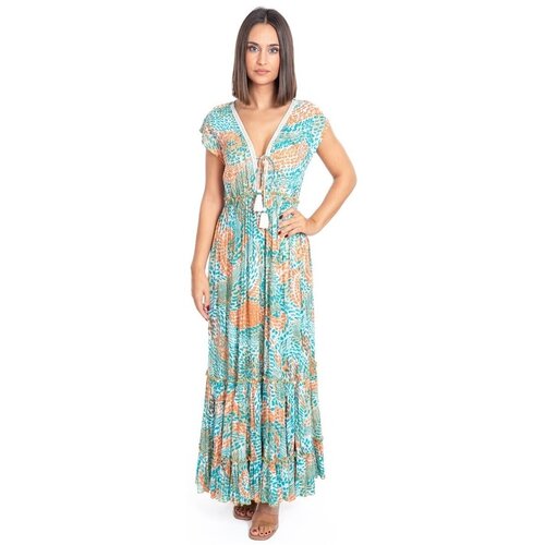 Isla Bonita By Sigris Dolge obleke Dolga Midi Obleka Zelena Cene