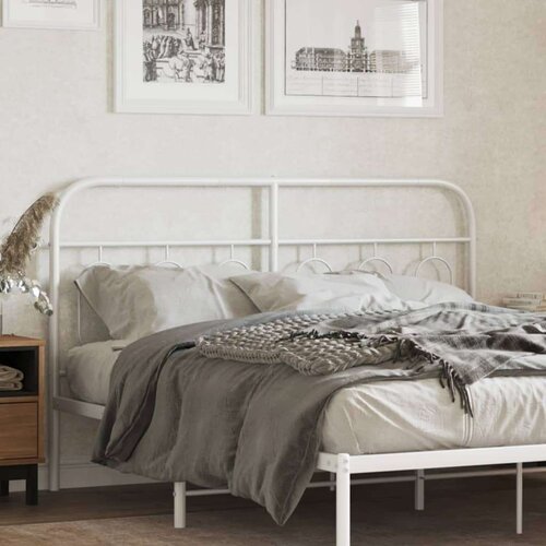 vidaXL Kovinsko vzglavje belo 137 cm Cene