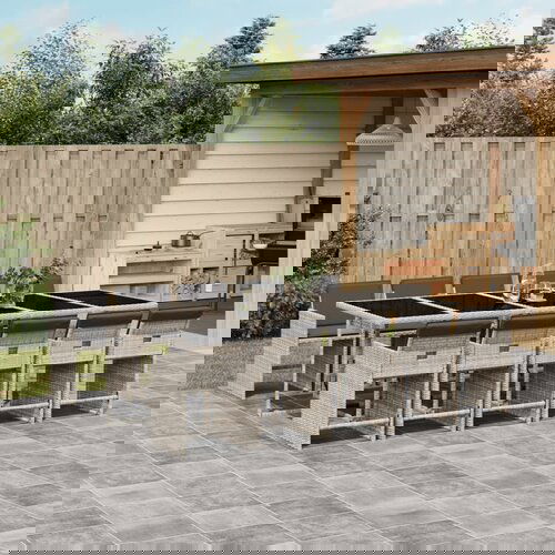 vidaXL 11-dijelni vrtni blagovaonski set s jastucima svijetlosivi Cene