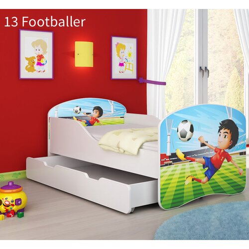  Otro&scaron;ka postelja ACMA z motivom + predal 160x80 cm 13 Footballer Cene