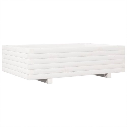  Vrtna sadilica bijela 90 x 60 x 26,5 cm od masivne borovine Slike