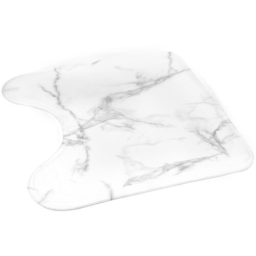 Douceur d int&amp;eacute;rieur Belo-siva kopalni&amp;scaron;ka preproga za WC 45x45 cm Marbre &amp;ndash; Slike