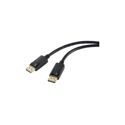 Renkforce DisplayPort priključni kabel DisplayPort utikač, DisplayPort utikač 5.00 m crna RF-5245270 DisplayPort 1.2 DisplayPort kabel Cijene