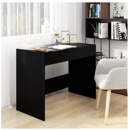  Pisalna miza črna 101x50x76,5 cm iverna plošča