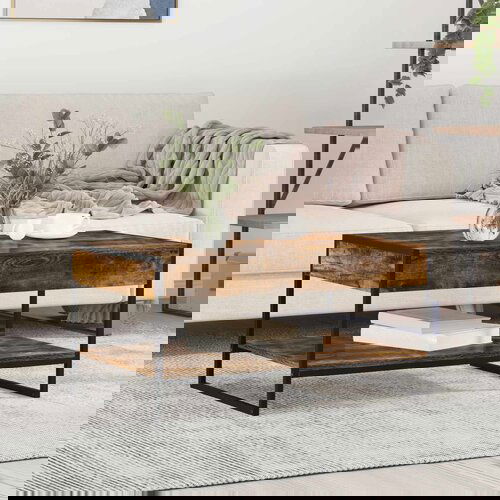 VidaXL Kava Stol Dimni hrast 80 x 50 x 40 cm Konstruirano drvo Slike