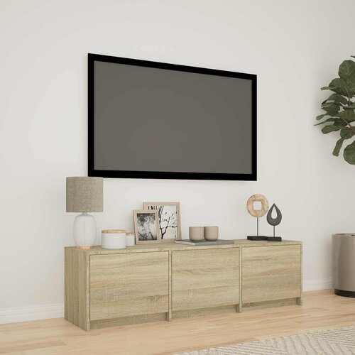 TV ormarić s LED rasvjetom Sonoma hrast 140 x 34 x 40 cm Cijene