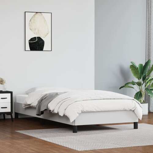 VidaXL Posteljni okvir bel 80x200 cm umetno usnje Slike