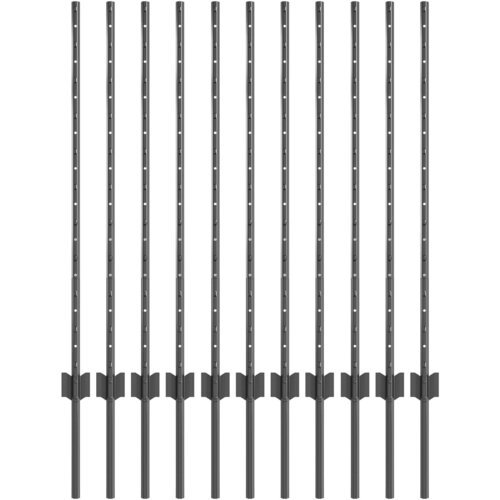 VidaXL Ograde 22 kom U-kanal siva 100 cm čelik Slike