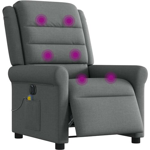 Maison Chic Električni masažni naslanjač - Relax naslanjač temno sivo blago, (22061863) Cene