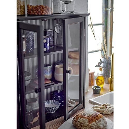 Bloomingville črna stenska vitrina iz masivne jelke 51,5x66,5x22,5 cm hazem &amp;ndash; Slike