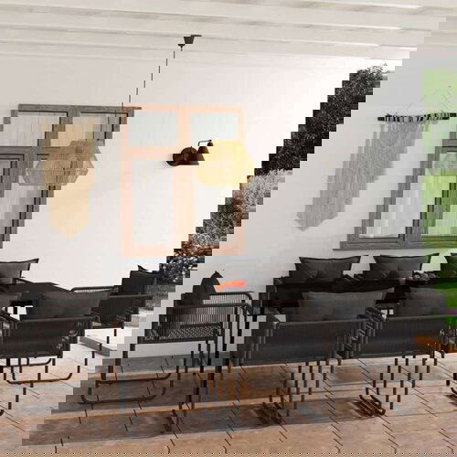  Vrtna jedilna garnitura 9-delna črna, (20760429) Cene