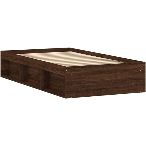  Okvir Za krevet smeđa boja hrasta hrasta 100x200 cm Slike