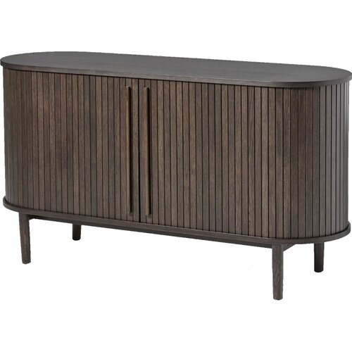 Unique Furniture Smeđa komoda u dekoru hrasta s kliznim vratima 140x76x45 cm Meta – Cijene