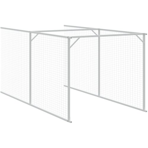  Kućica za pse s krovom antracit 117x609x123 cm pocinčani čelik Slike