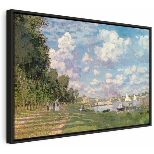 Slika - Claude Monet &ndash; The Port at Argenteuil 60x40 U crnom drvenom okviru Cijene