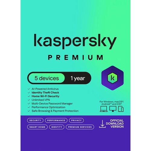 Kaspersky Premium (1 Year / 5 Devices) Key EUROPE Cene