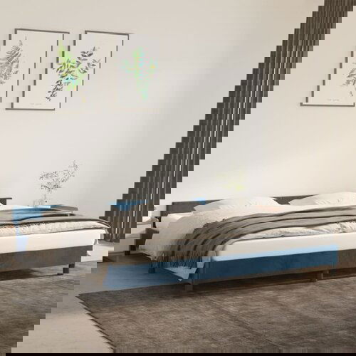 vidaXL Okvir za krevet s uzglavljem tamnoplavi 200x200 cm baršunasti Cijene