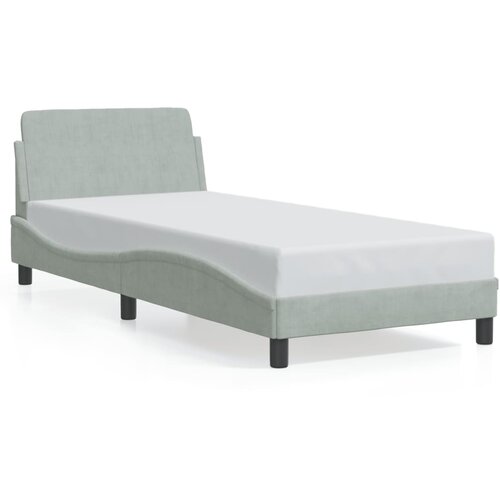 vidaXL Okvir za krevet s uzglavljem svjetlosivi 80 x 200 cm baršunasti Cene