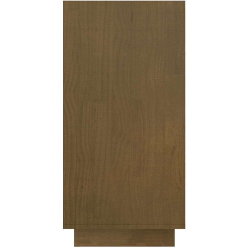 VidaXL knjižna omara medeno rjava 80x35x71 cm trdna borovina Slike