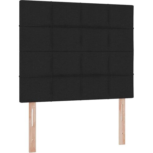 VidaXL Krevet S LED lampica s uzglavljem Crna 120 x 200 cm tkanina Slike
