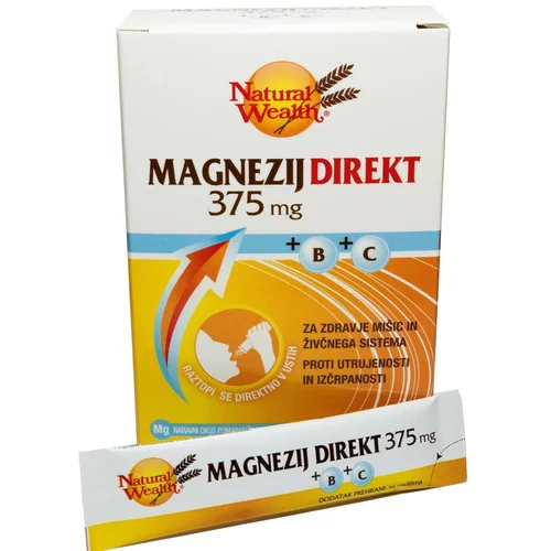 Natural Wealth Magnezij direkt 375 mg, vrečke
