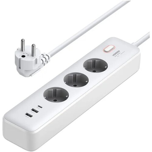 Ugreen razdelilnik, 3xSchuko, 2x USB-A, 1x USB-C, 2m Cene