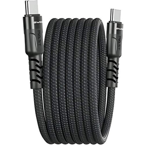 Awei CL-166T USB-C NA USB-C KABEL MAGNETNI ČRN ZA TELEFONE 1M, (21980639) Cene