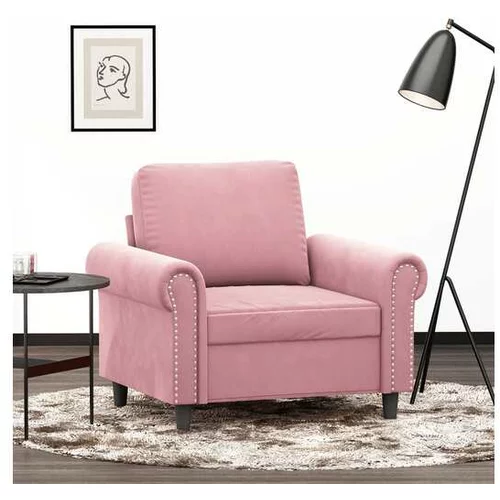 vidaXL Fotelj roza 60 cm žamet