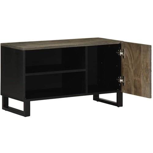  TV ormarić crni 80x33x46 cm od masivnog drva manga Crna Slike