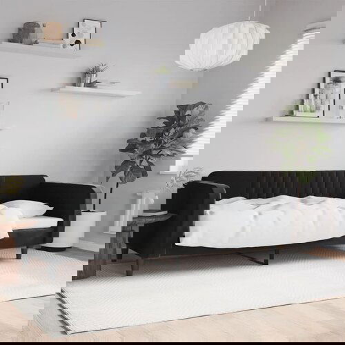 VidaXL Dnevni krevet crni 100 x 200 cm bar&amp;scaron;unasti Slike