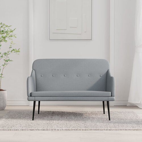vidaXL Klupa svjetlosiva 110 x 76 x 80 cm od tkanine Cijene