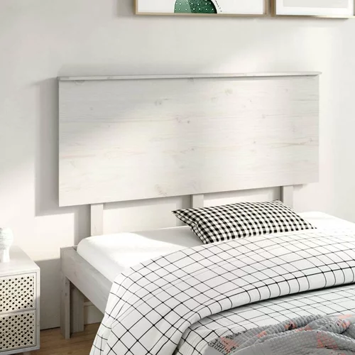  Uzglavlje za krevet bijelo 139x6x82 5 cm od masivne borovine