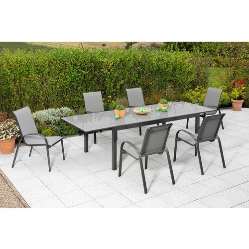 Gardenson Vrtni Set Amalfi, 7-Delni, Raztegljiva Miza Cene