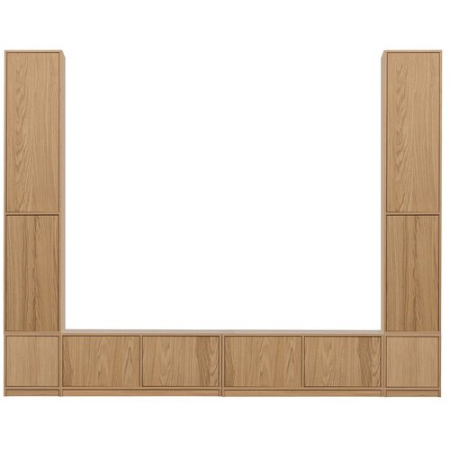 vtwonen TV set u dekoru hrasta u prirodnoj boji 300x243 cm Modulair – Cijene
