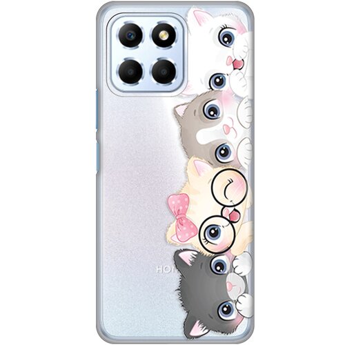 Silikonska maska za Honor X6 Cats Print Skin providna Slike