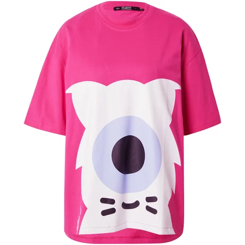 Karl Lagerfeld Majica 'KLxDD' svijetloplava / roza / crna / bijela