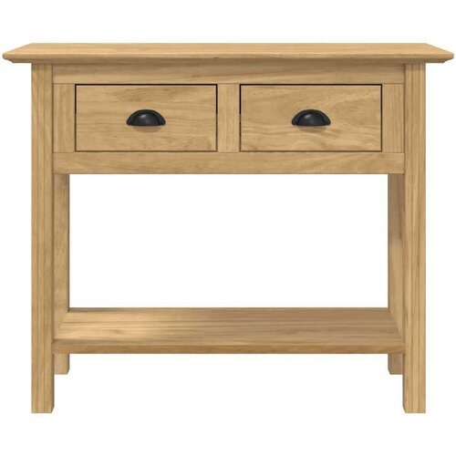  Konzolna stolica s ladicama BODO Medeno smeđa 91 x 34.7 x 74 cm - boja meda Slike