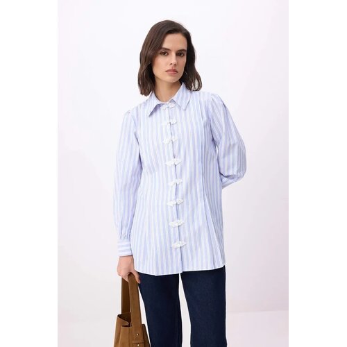 Trendyol Modest Ženska košulja Tctss26Tg00035, Plava Cene