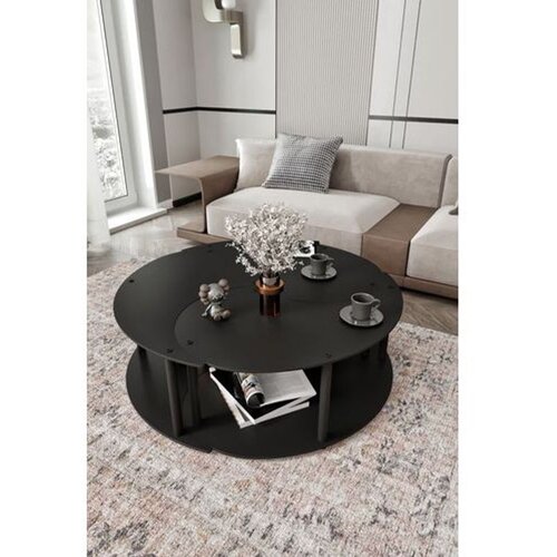 Hanah home Yin Yang 3 70 - Black Black Coffee Table Set OUTLET Slike