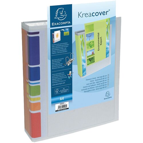Exacompta Predstavitvena mapa PVC, 80 mm, A4, bela, (21651664) Slike