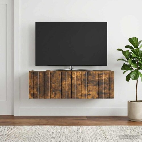 TV ormar za zid 98 x 31 x 30 cm Dimljeni hrast Cijene