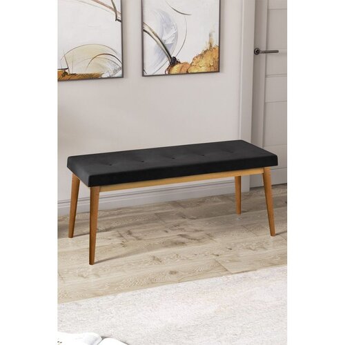 Hanah home klupa Arwen, 105 cm, crna / prirodno drvo Slike