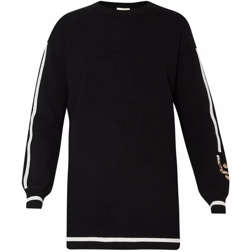 Liu Jo Sweater majica crna / prljavo bijela