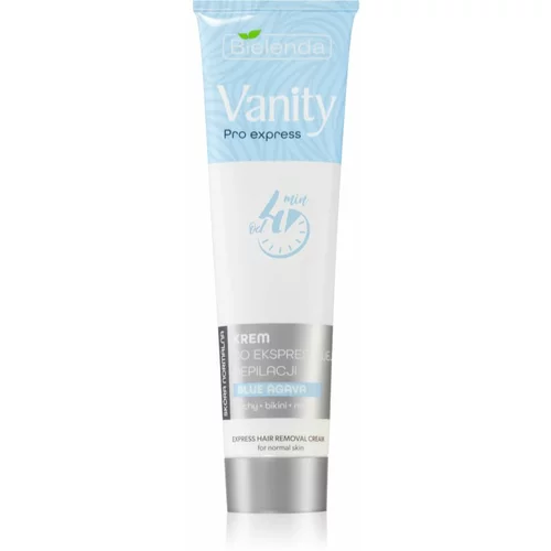 Bielenda Vanity Pro Express depilacijska krema za roke, pazduhe in predel bikinija za suho kožo Blue Agava 75 ml