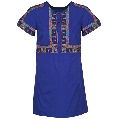 Antik Batik Kratke obleke EMILIE Modra Slike