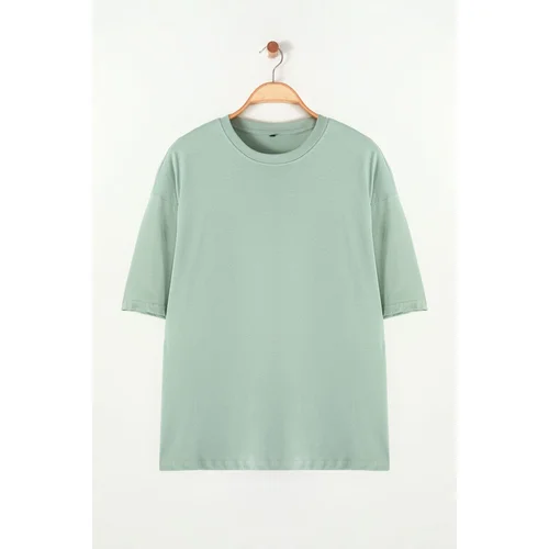 Trendyol Dark Mint Oversize/Wide Cut 100% T-Shirt