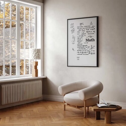  Plakat - Mathematics 40x60 Crni okvir s margom Cene