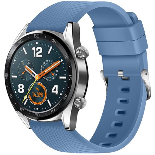 INF Združljiv s Huawei GT4, Samsung Galaxy Watch4, Garmin 20mm silikonski pašček Blue 20 mm, (5000086196) Cene