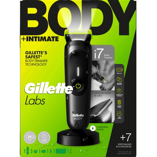Braun Gillette Labs Body + Intimate i7, Trimmer Brijac za tijelo namijenjen mu&amp;scaron;karcima Slike